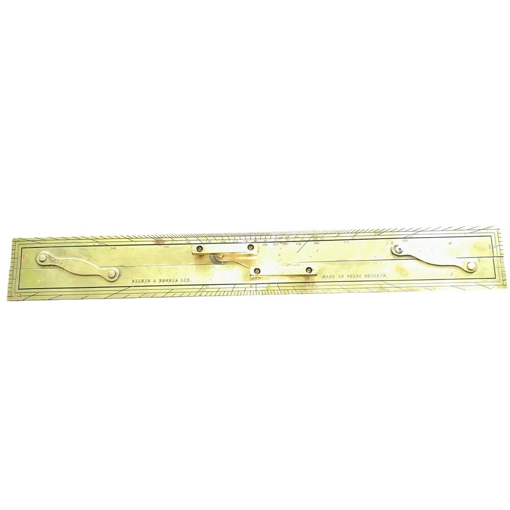 Antique Kelvin & Hughes 24" Brass Parallel Ruler Nautical Navigation Tool
